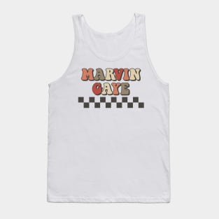 Marvin Gaye Checkered Retro Groovy Style Tank Top